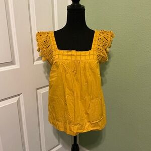 J. Crew Mustard Top